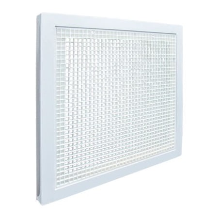 American Louver/Plasticade American Louver Fire Rated UL2043 Filtered Return Grille, 20" Square Duct, White, STR-ERFG-W-FR STR-ERFG-W-FR